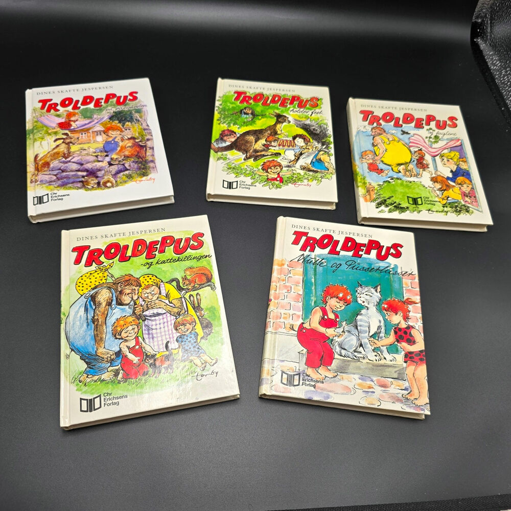 Troldepus Dines Skafe Jespersen Set of 5 books Danish #30,32,36,37,41